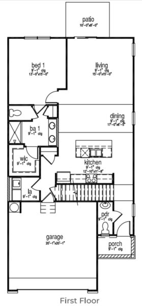 Single-Family Homes - Manning Floorplan 1F